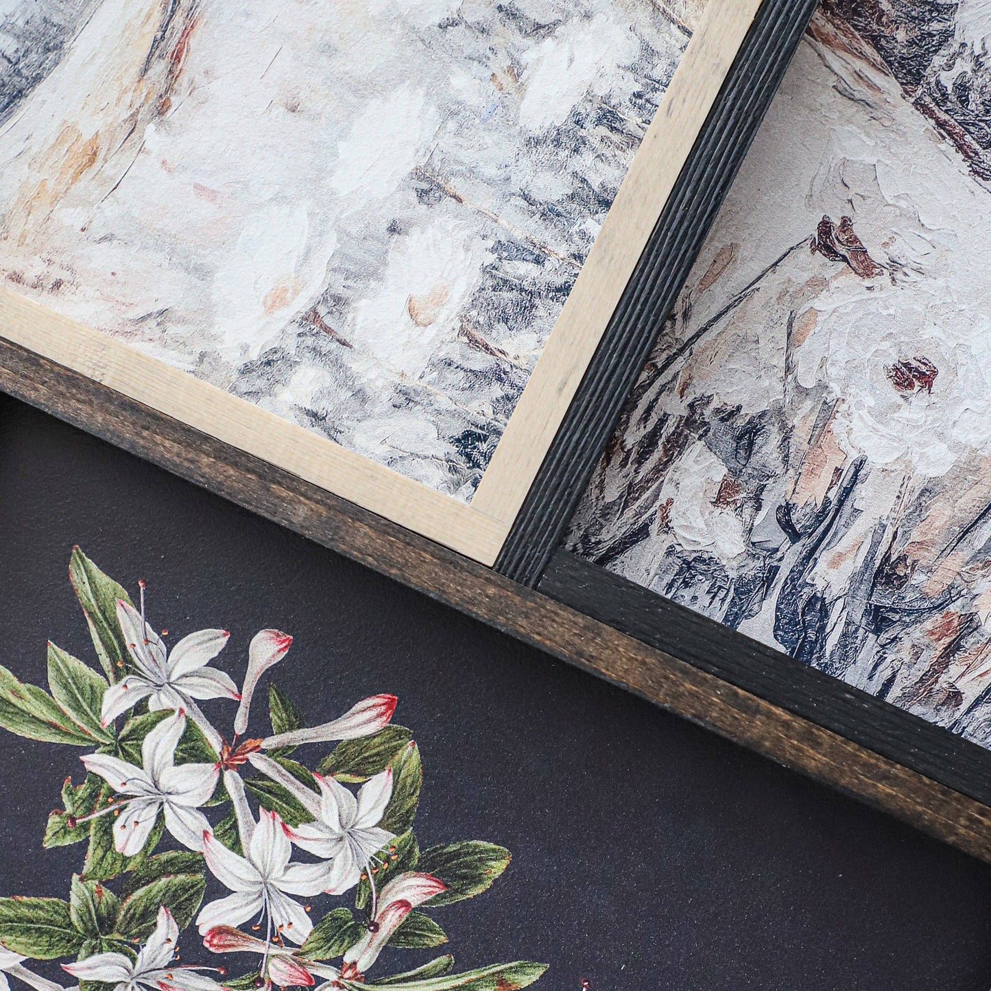Vintage Print Framed | WildFlowers A22: Aged Farmhouse / 8.5x7"
