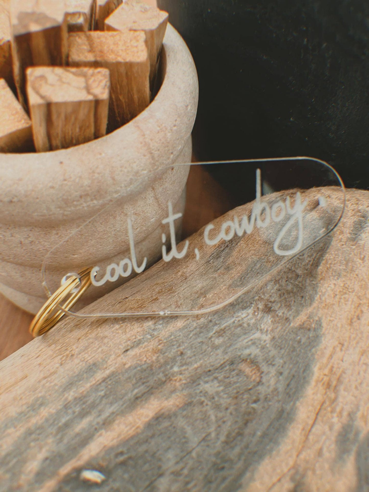 Cool It, Cowboy Keychain: Gold