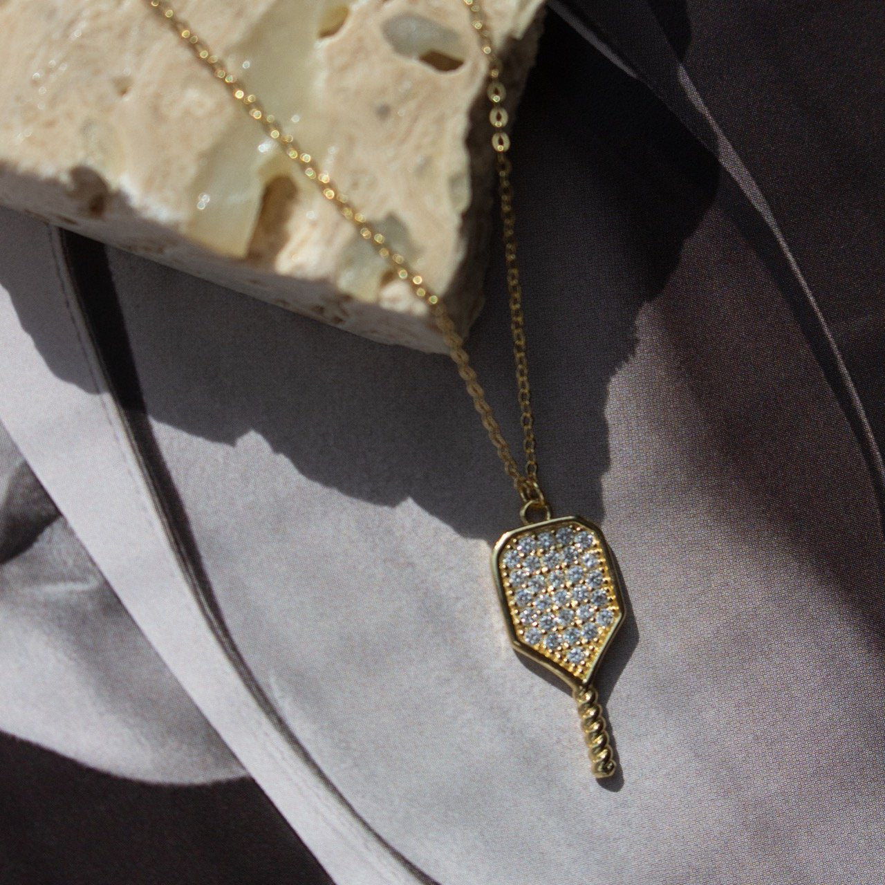 Sparkly Pickleball Necklace