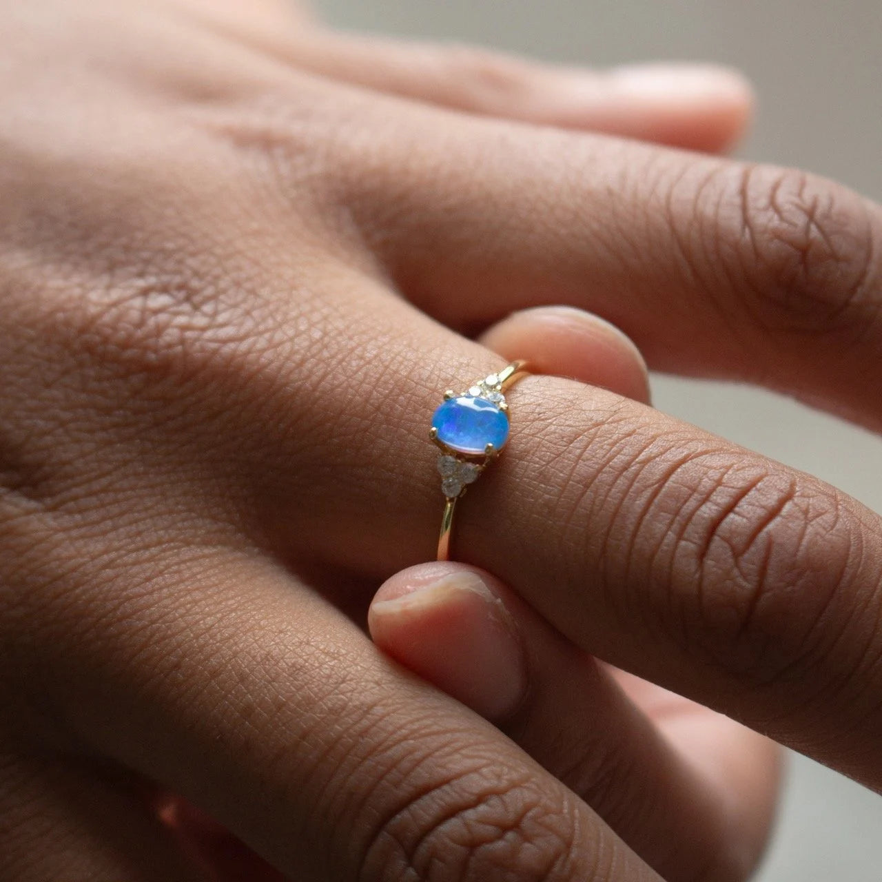 Blue Opal Ring