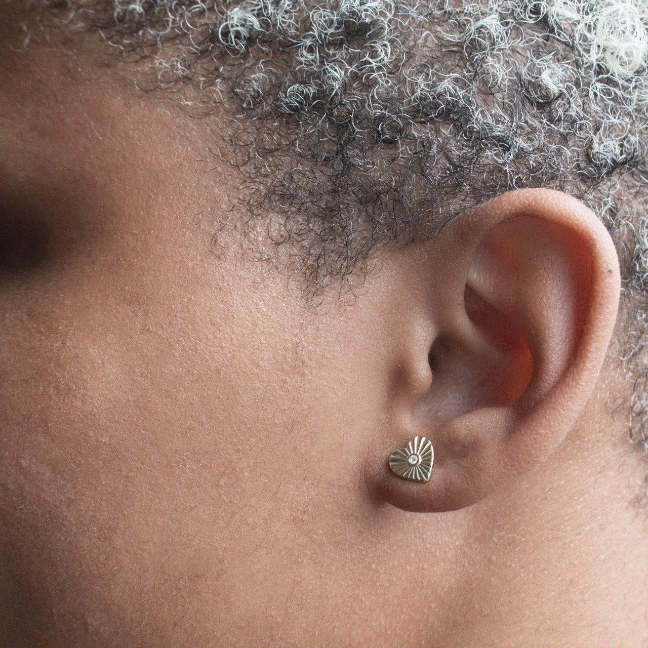 Heart Sunbeam Studs