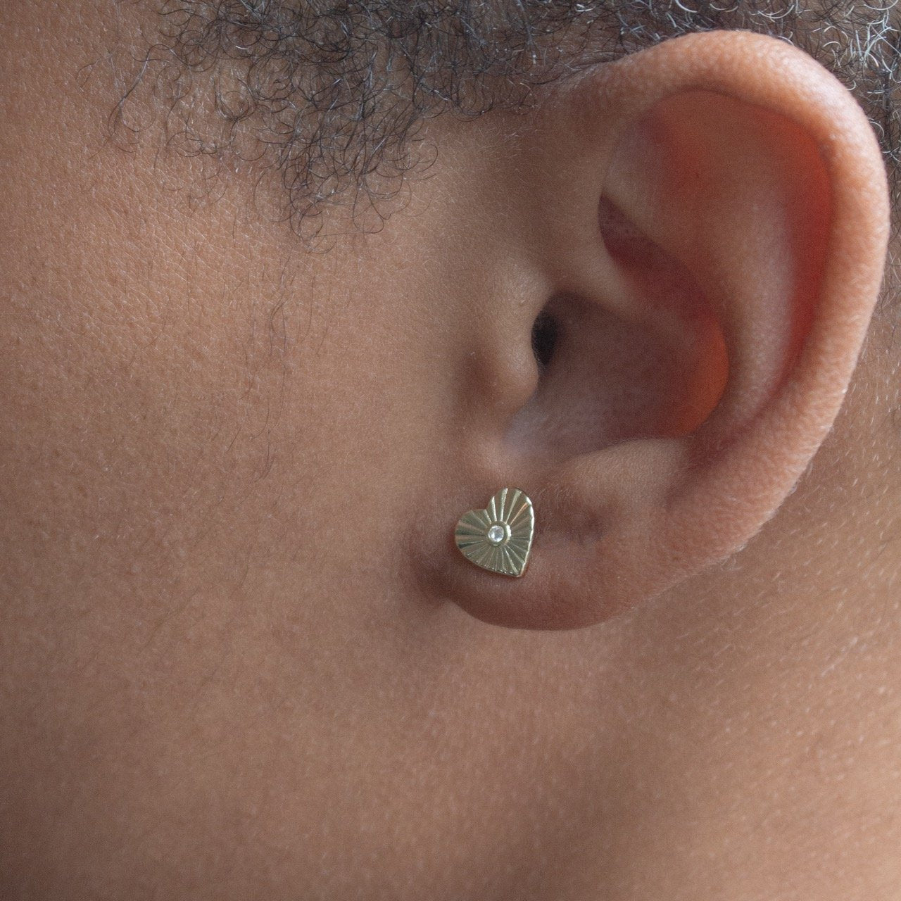 Heart Sunbeam Studs