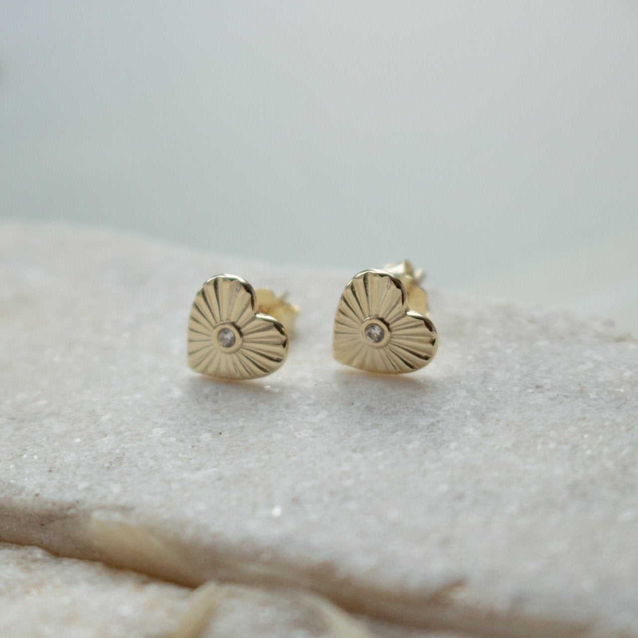 Heart Sunbeam Studs