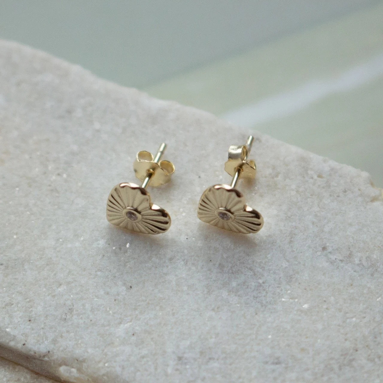 Heart Sunbeam Studs