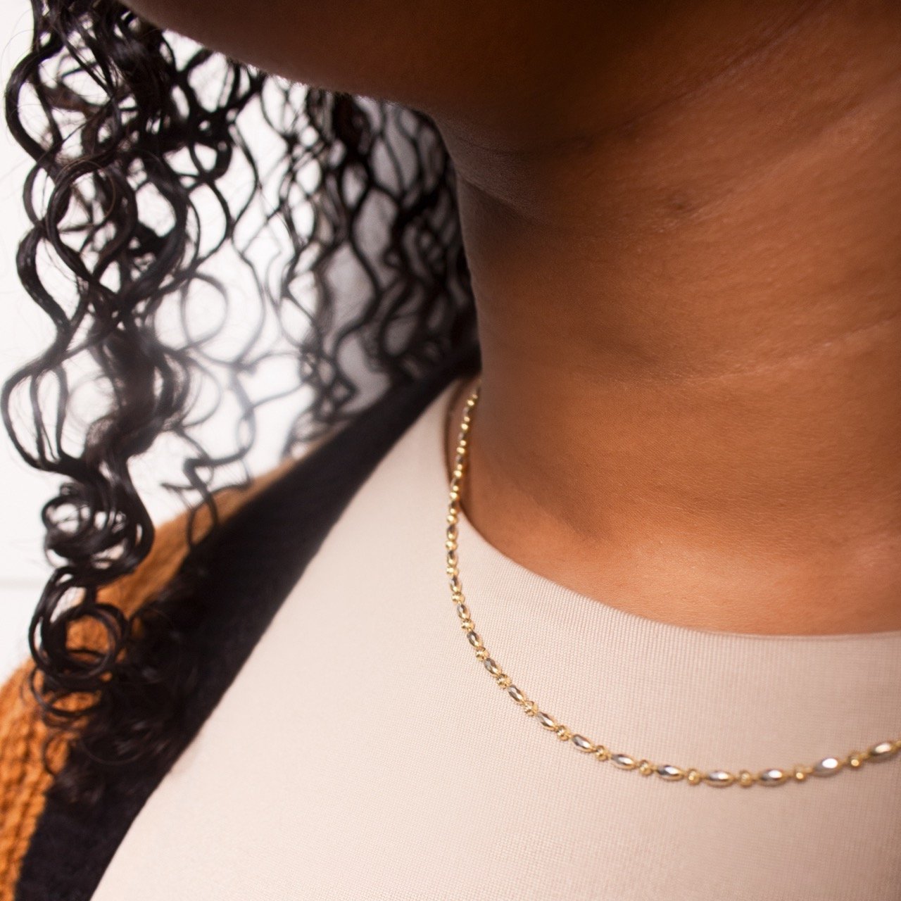 Silver & Gold Mixed Metal Necklace