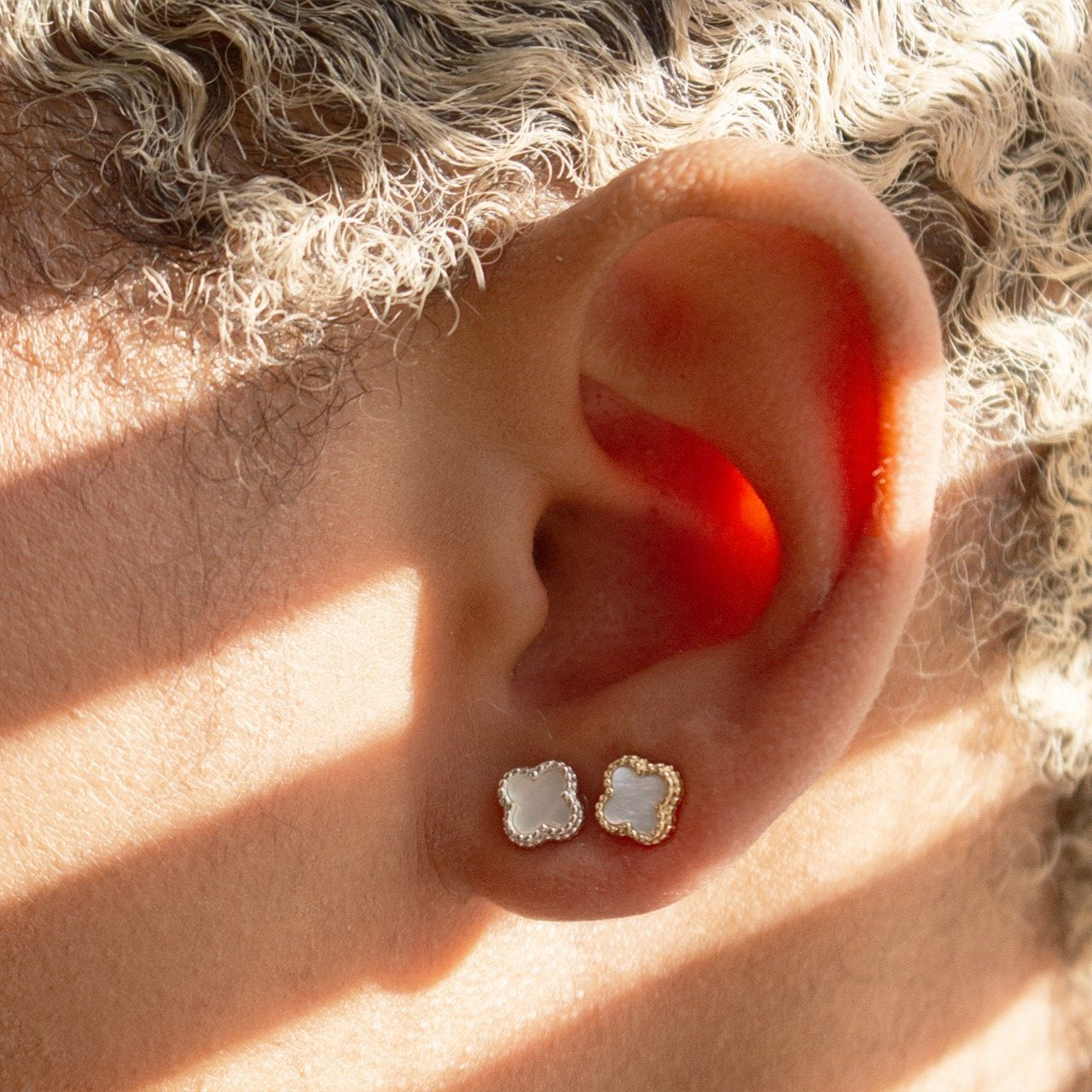 Pearl Clover Studs