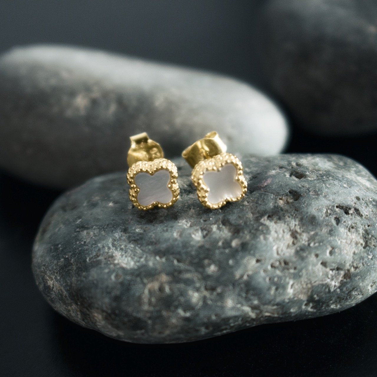 Pearl Clover Studs