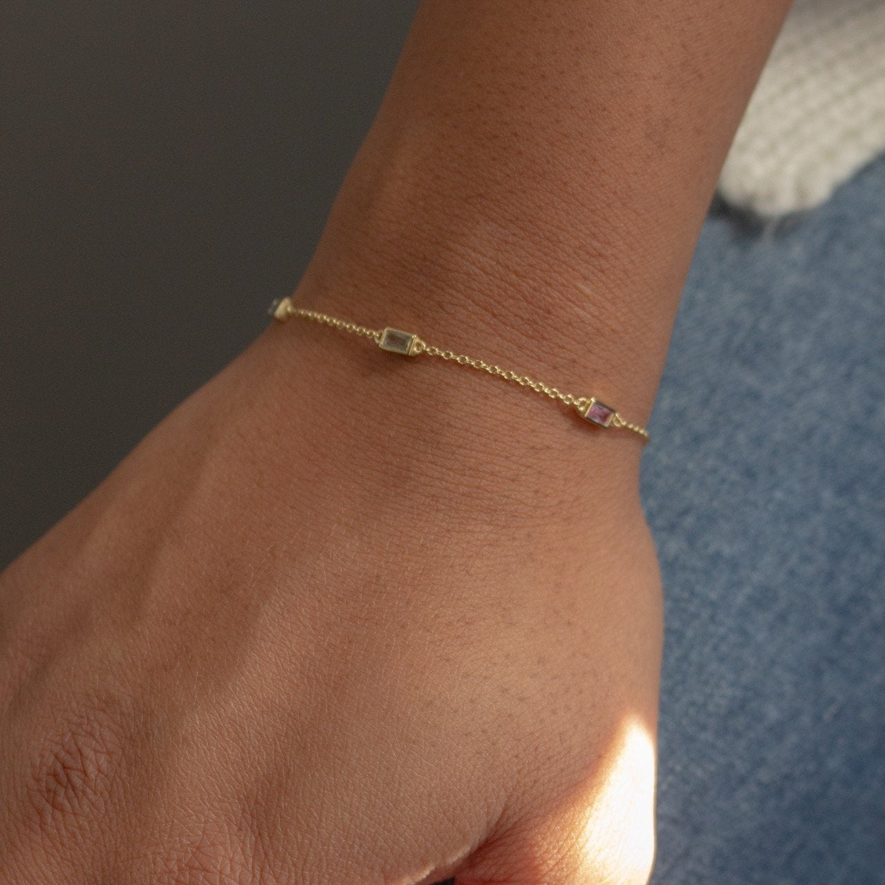 Multi-Colour Baguette Bracelet
