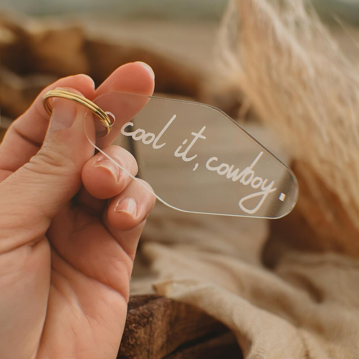 Cool It, Cowboy Keychain: Gold
