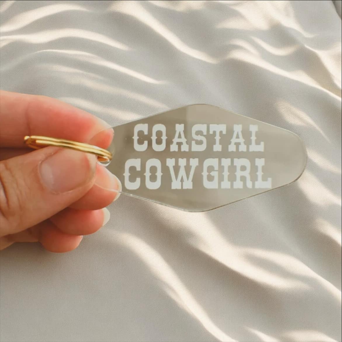 Coastal Cowgirl Keychain: Gold