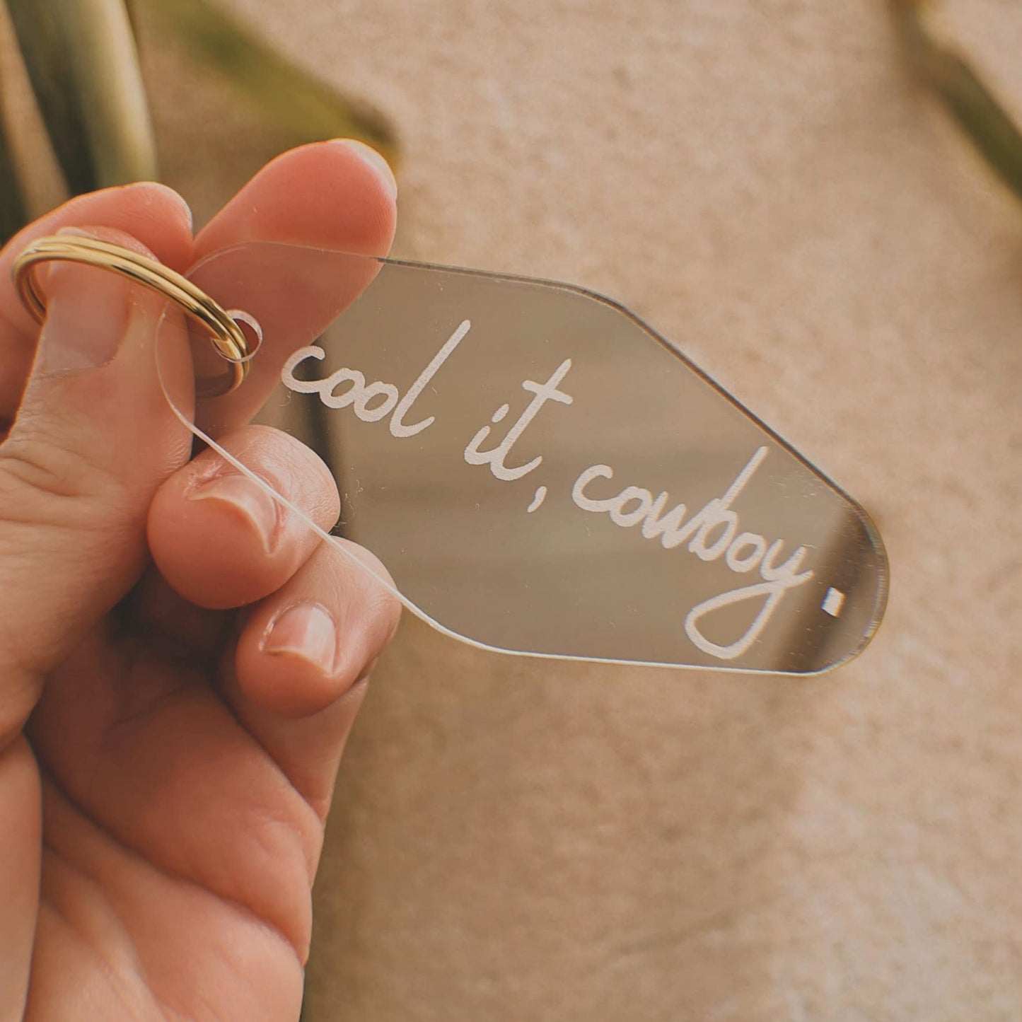Cool It, Cowboy Keychain: Gold
