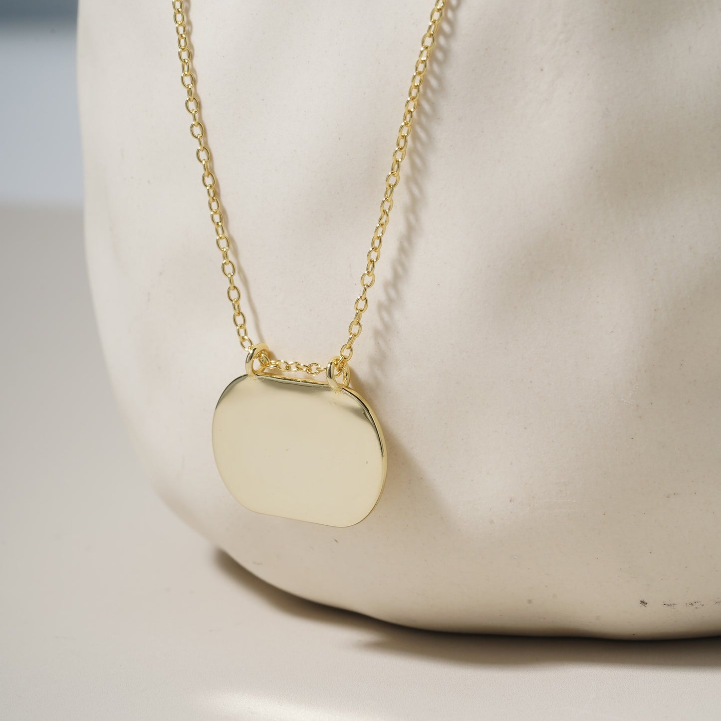 Engravable Oval Necklace