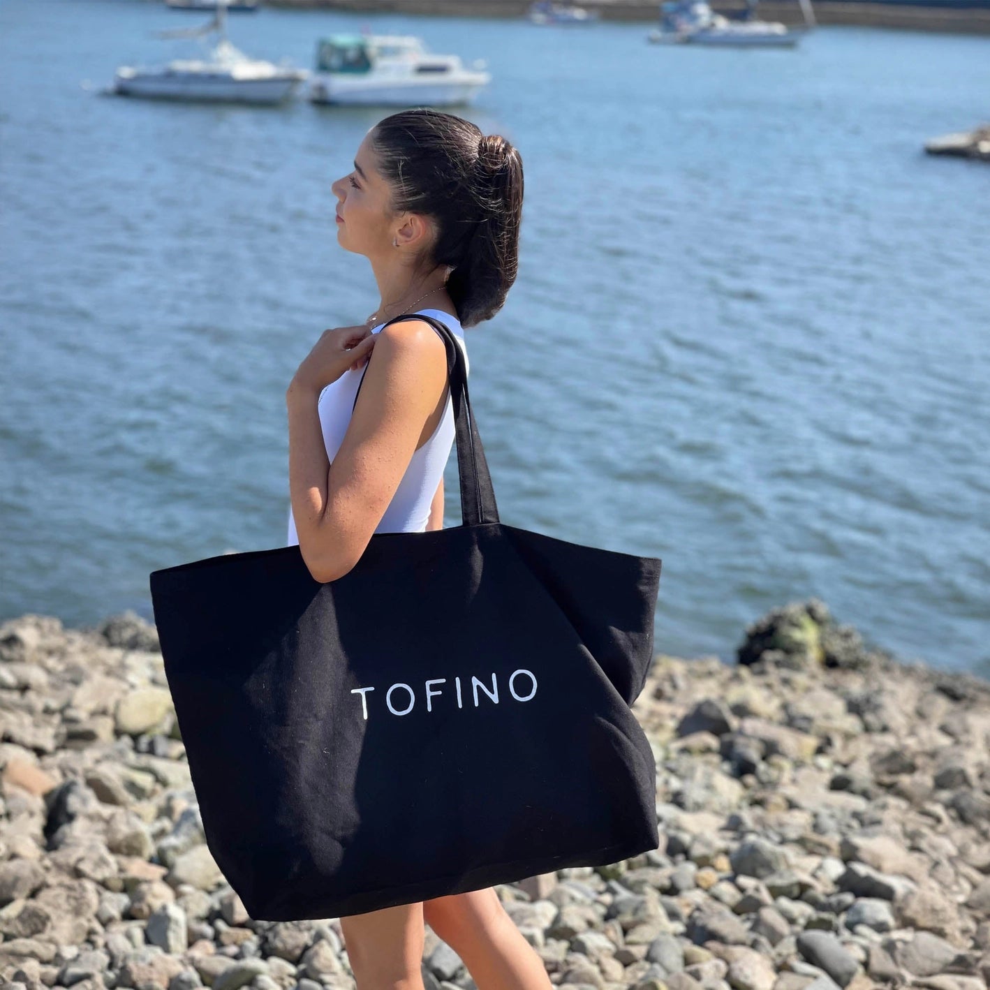 LAKE COUCHICHING Oversized Tote Bag