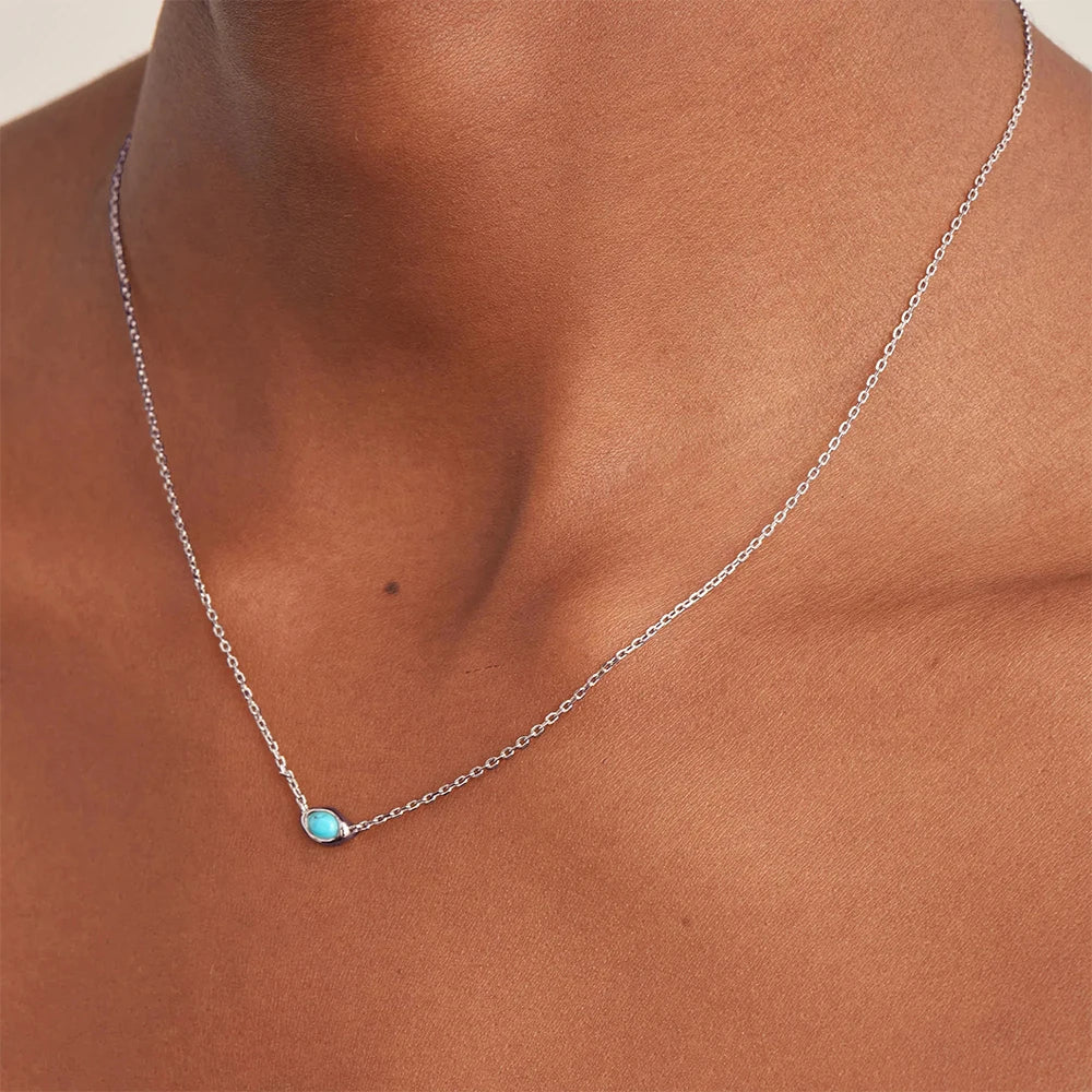 Oval Turquoise Necklace