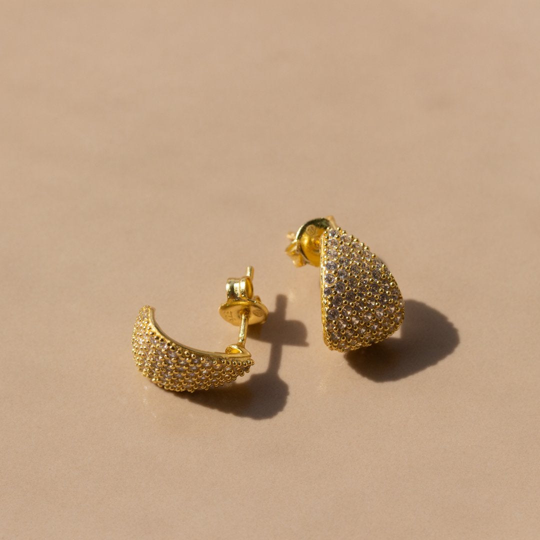 Sparkly Chunky Teardrop Studs