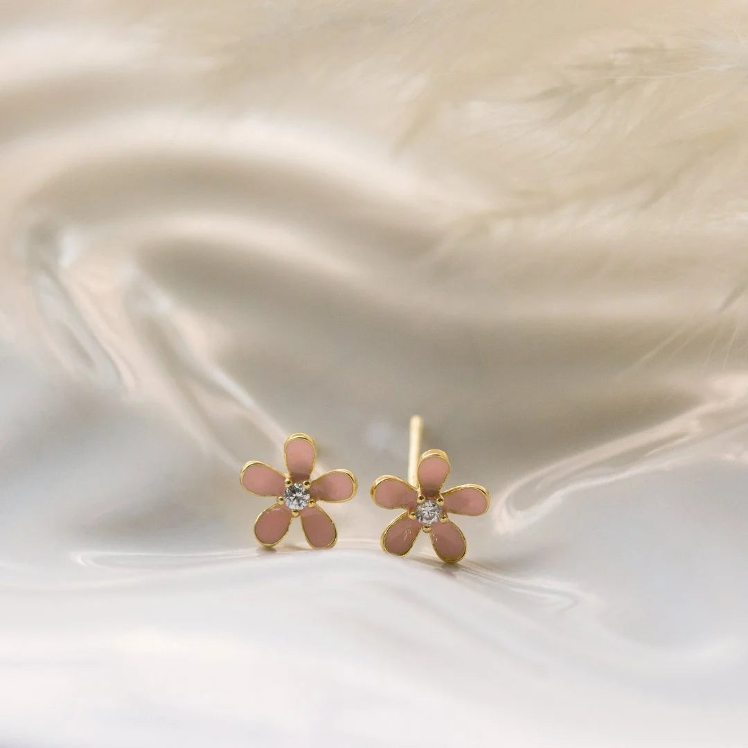 Enamel Flower Studs