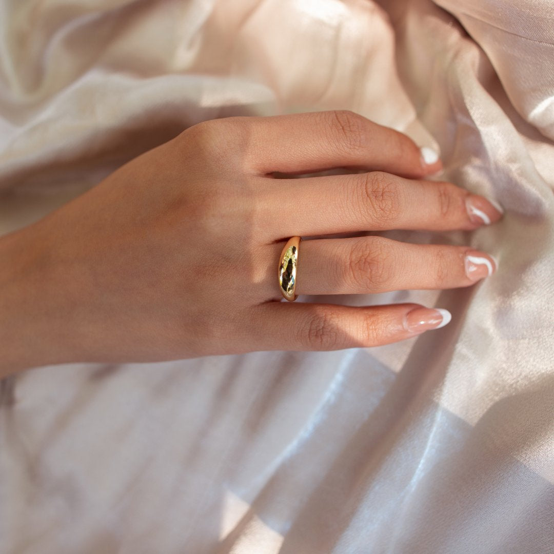 Mini Gold Dome Ring