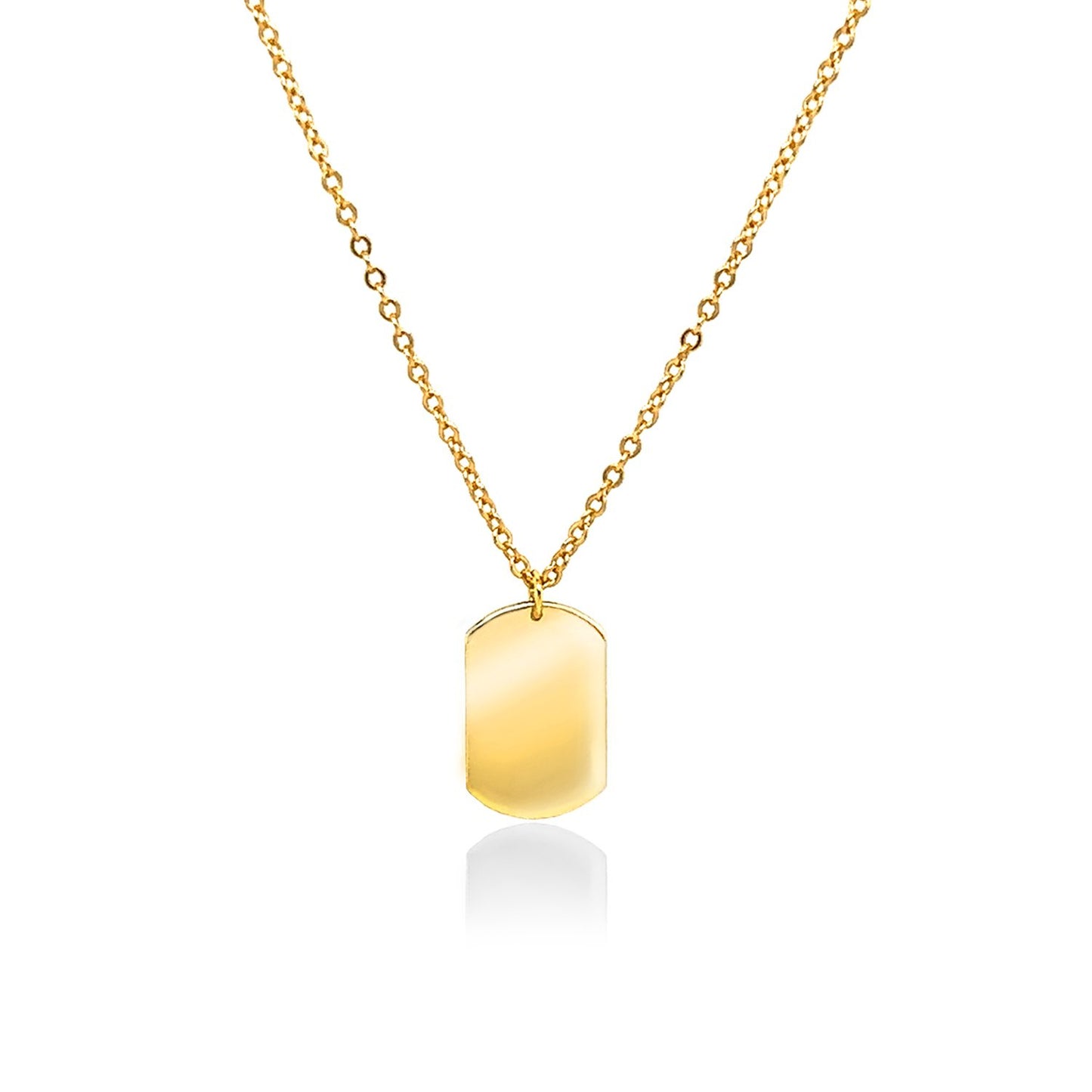 Engraveable Mini Dog Tag Necklace