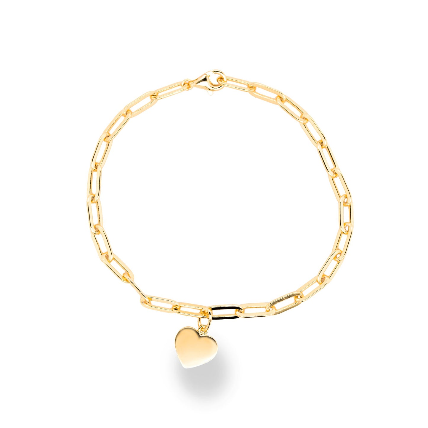 Paperclip Heart Charm Bracelet