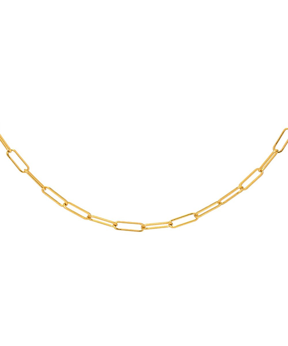 Gold Plated Paperclip Chain