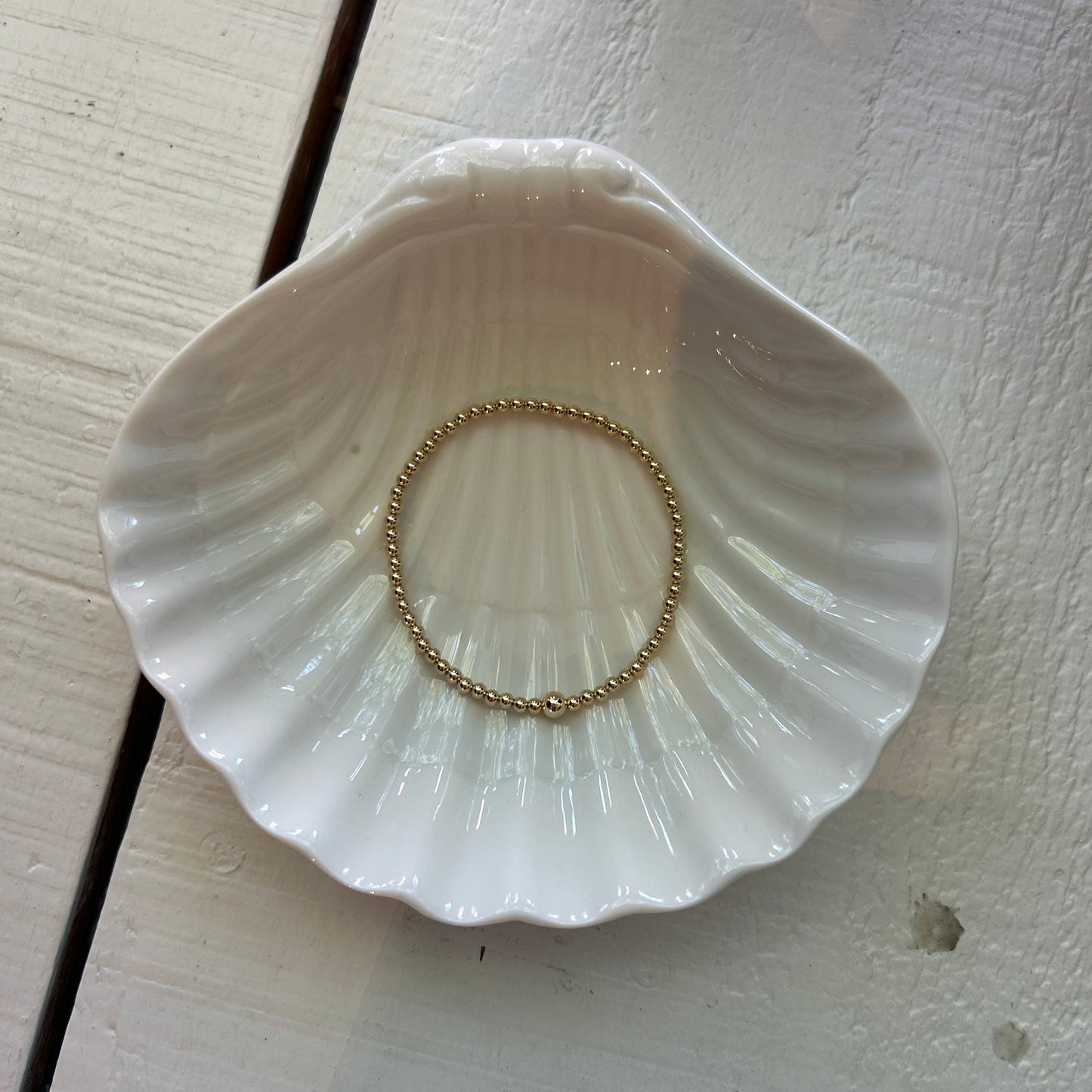 Gold-Filled 3mm Stretch Ball Bracelet