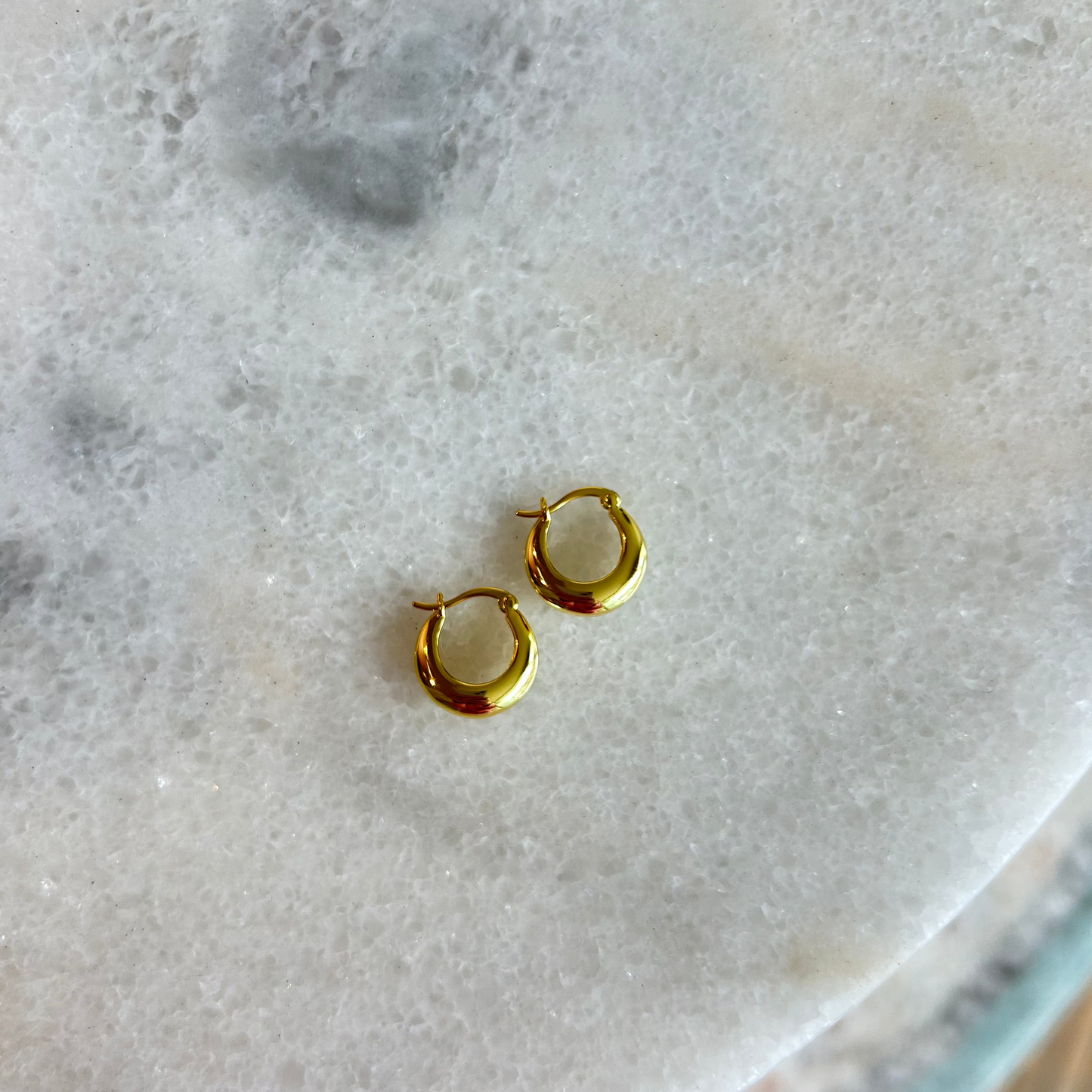Small Gold Dome Hoops