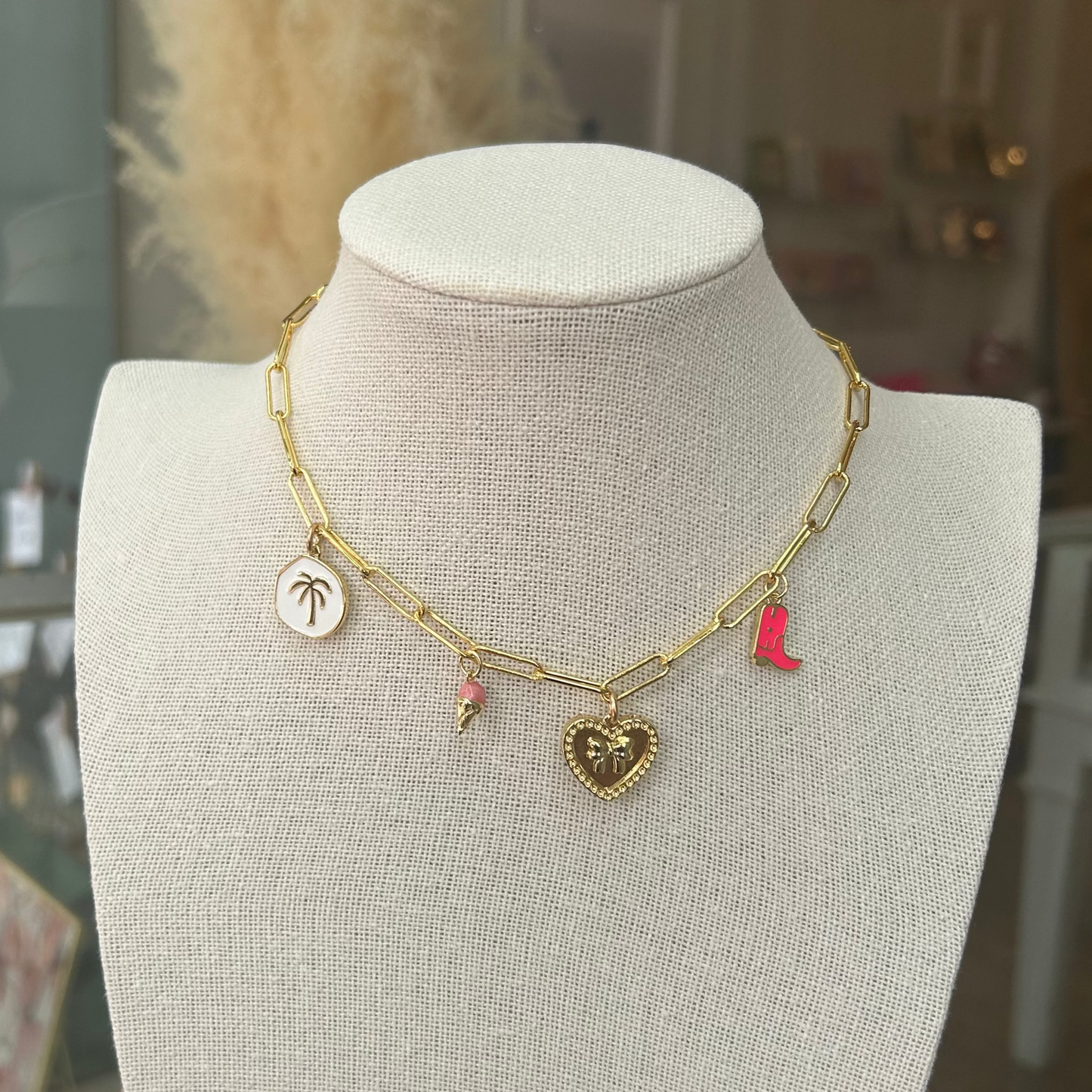 Summertime Barbie Charm Necklace