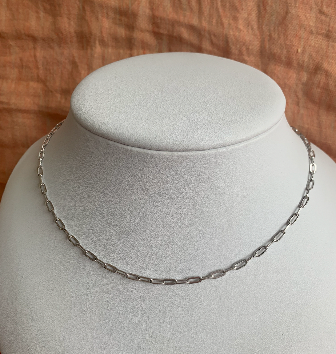 Paperclip Sterling Silver Chain