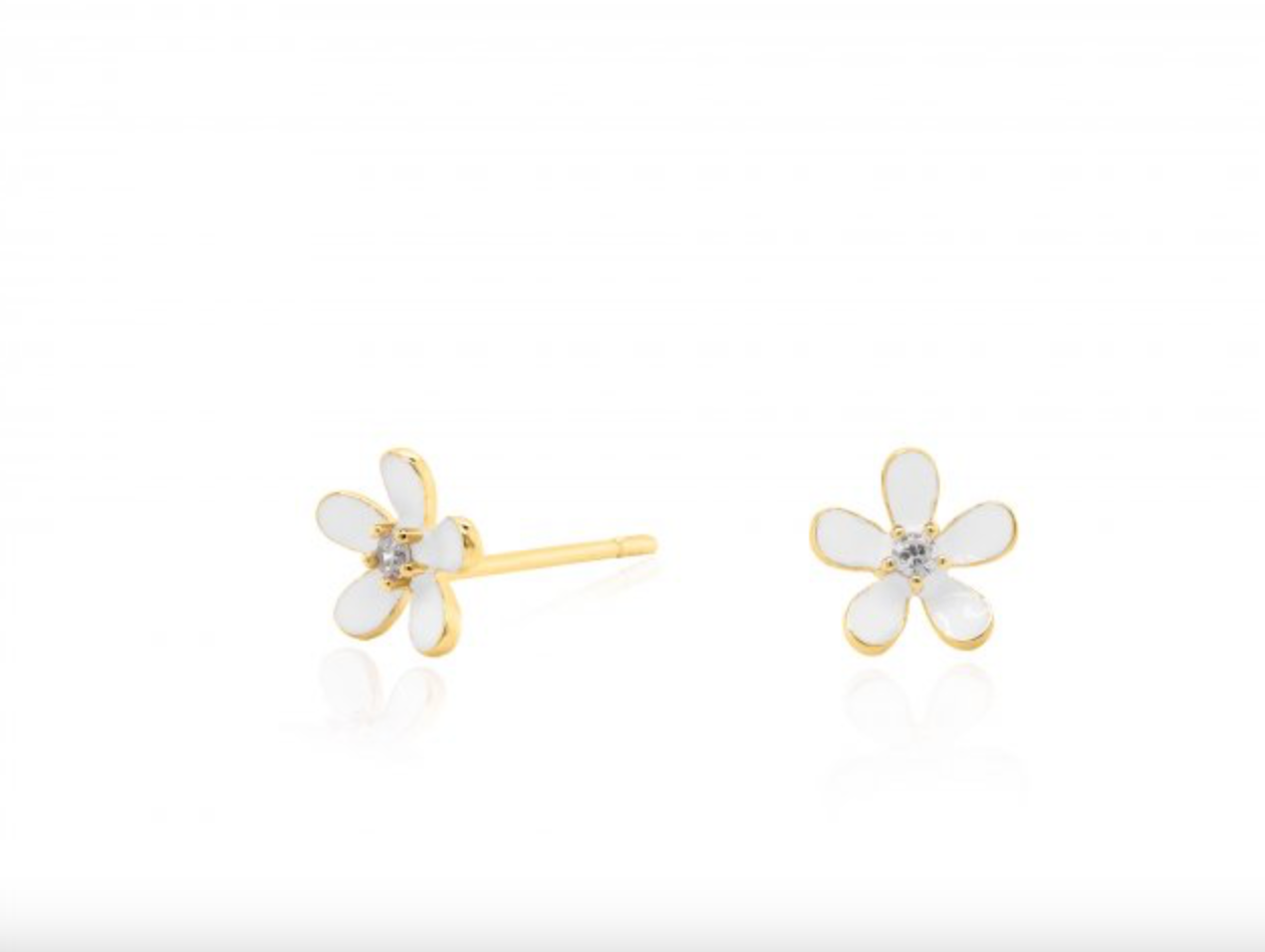 Enamel Flower Studs