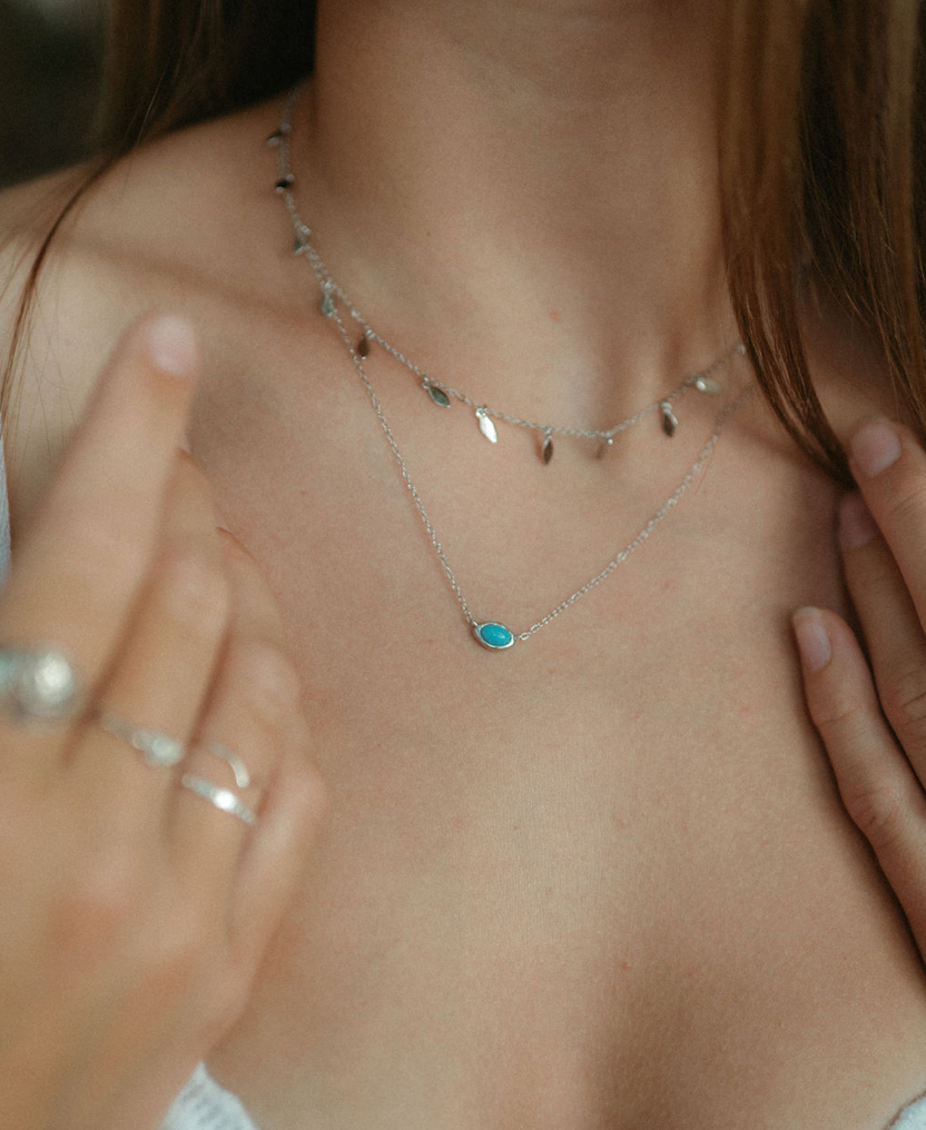 Oval Turquoise Necklace