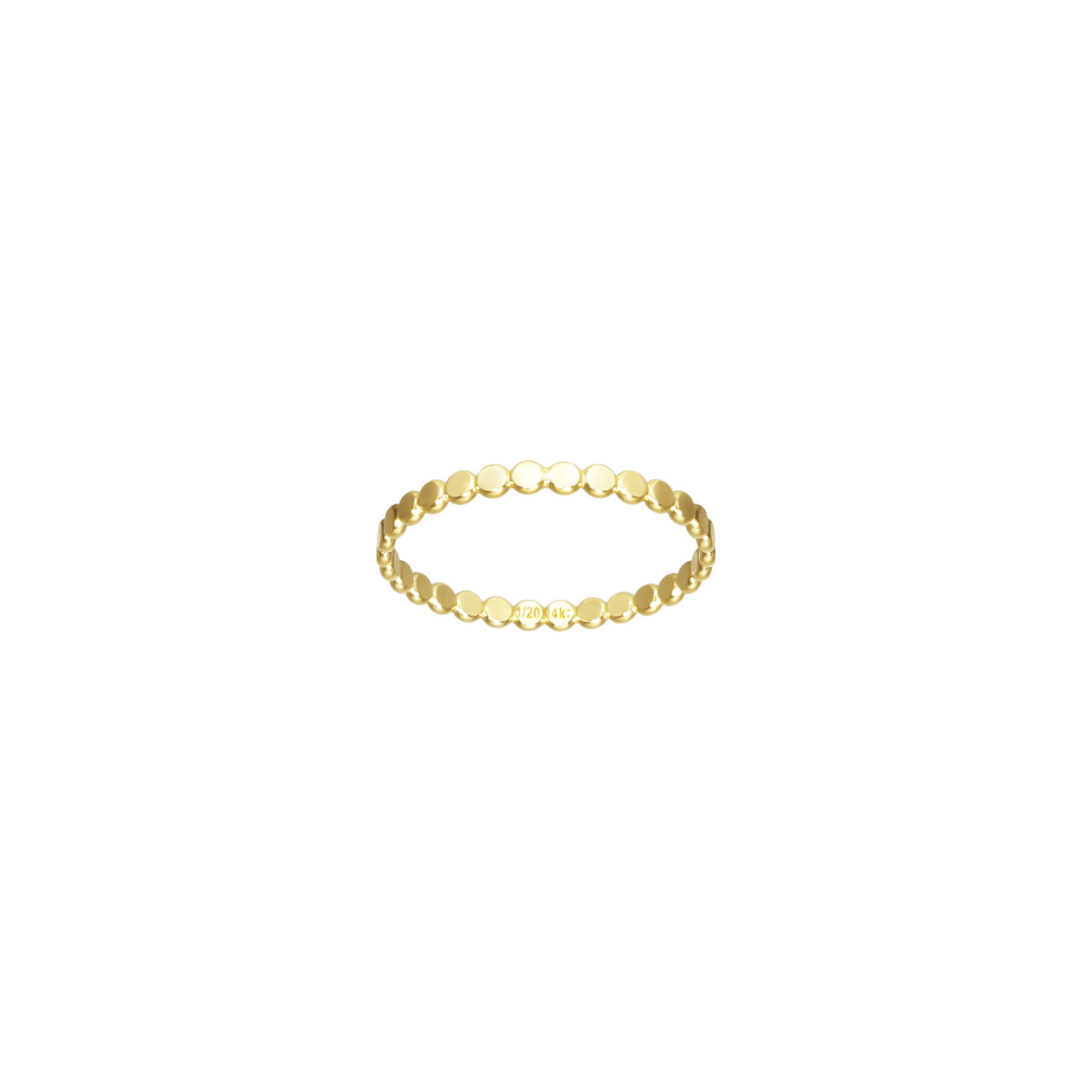 Gold Flat Beaded Ring