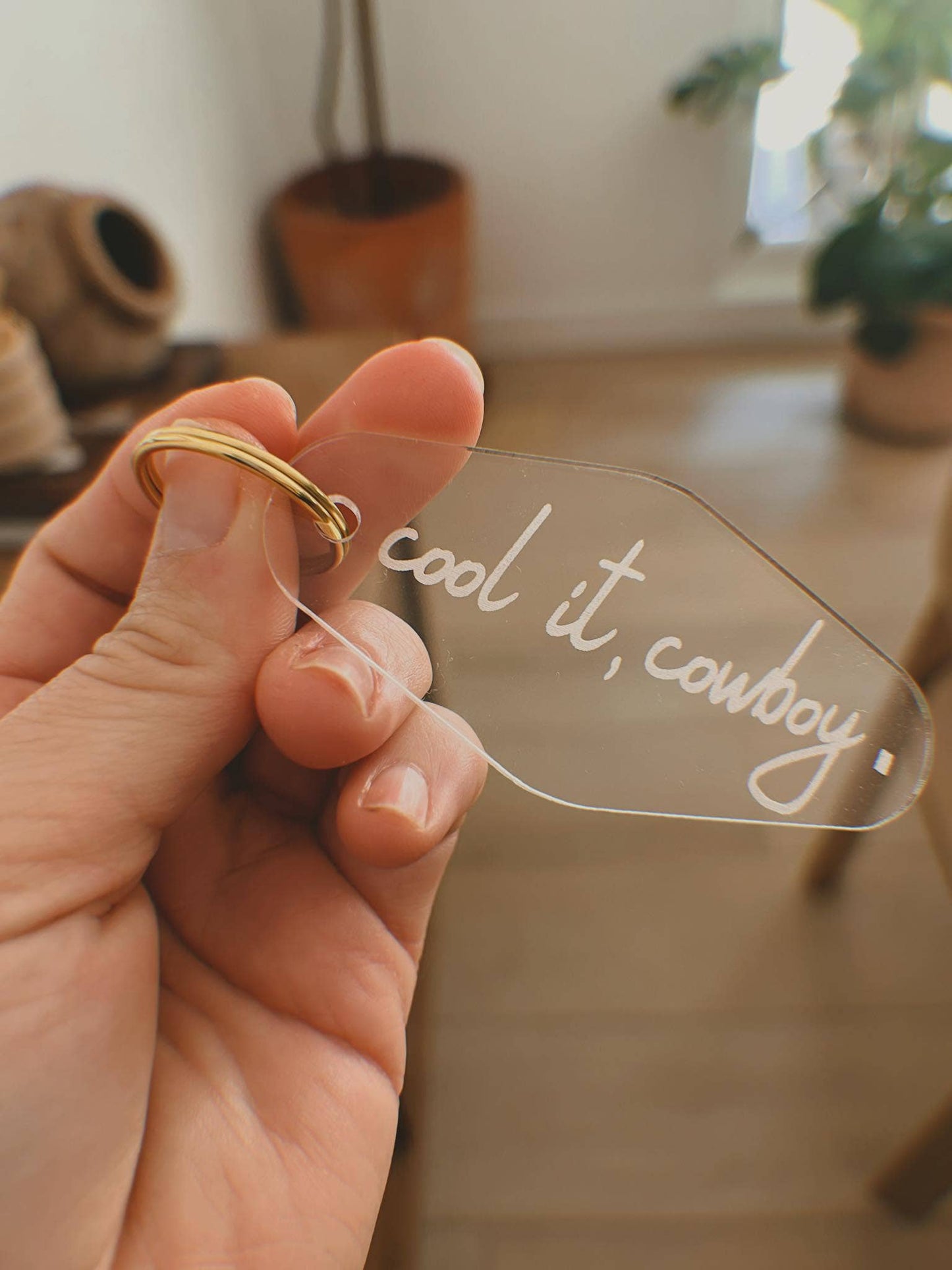 Cool It, Cowboy Keychain: Gold