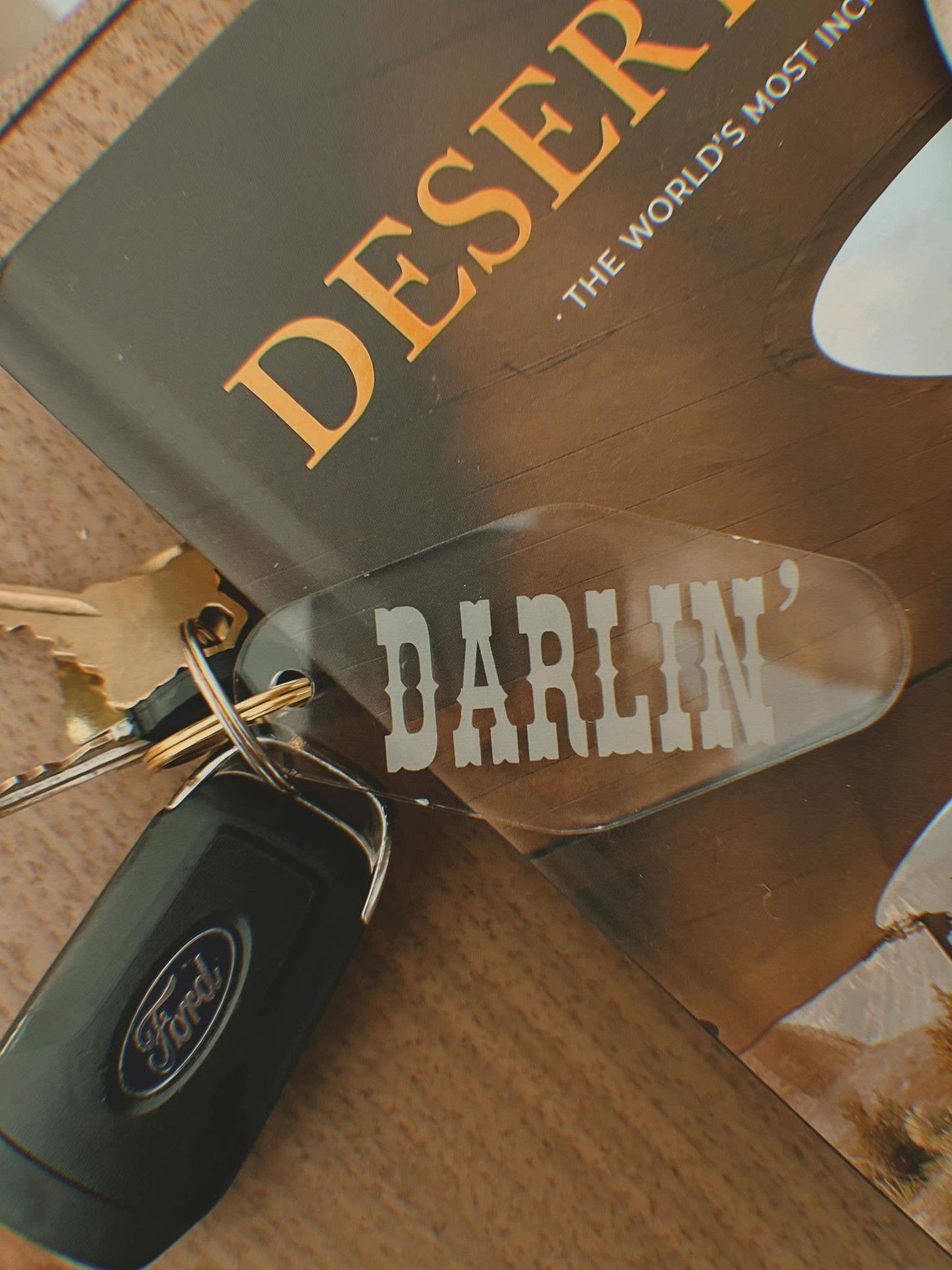 Darlin' Keychain Western Keychains Western Accessory: Gold