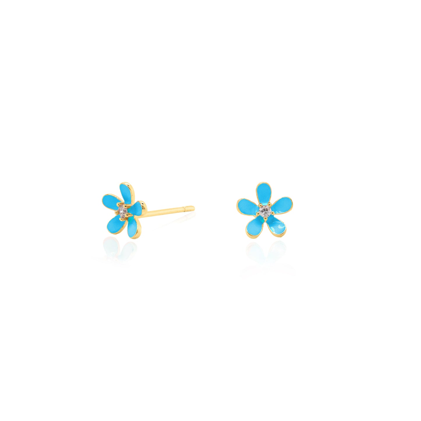 Enamel Flower Studs