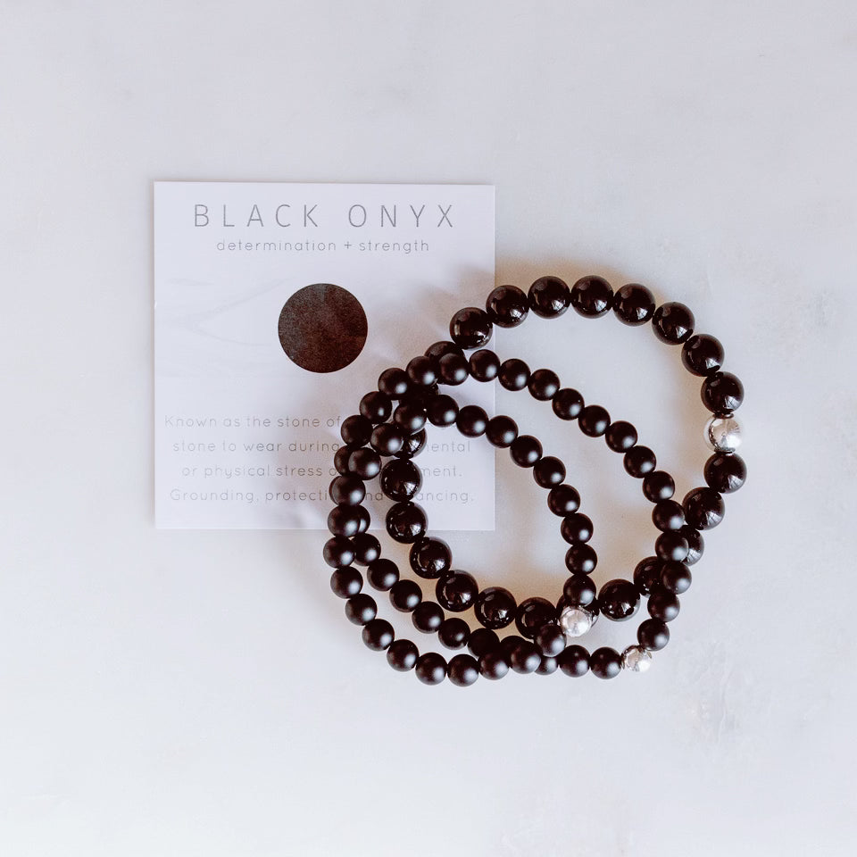 Black Onyx Gemstone Bracelet
