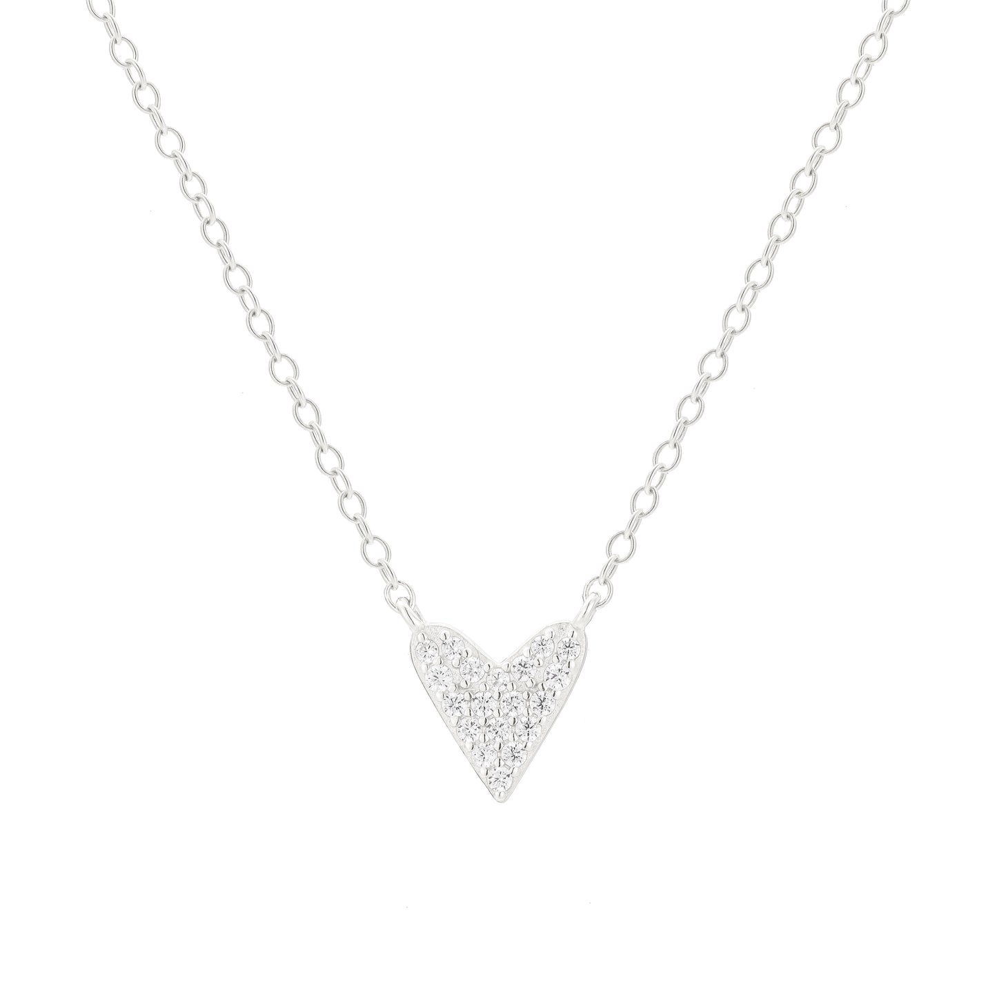 Mini Sparkly Heart Necklace