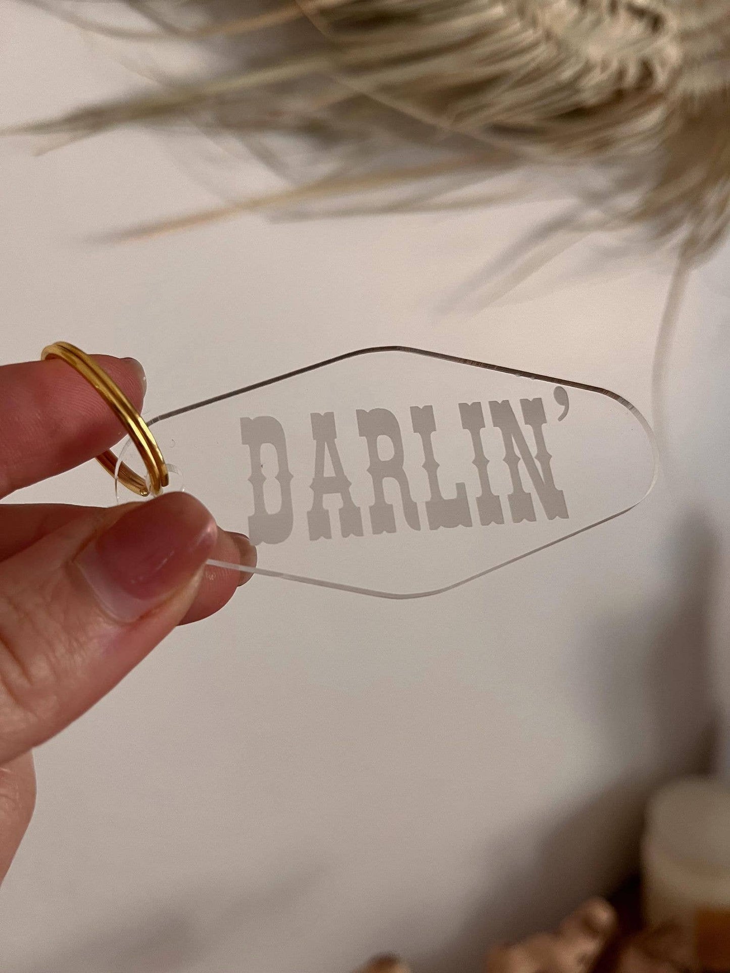 Darlin' Keychain Western Keychains Western Accessory: Gold