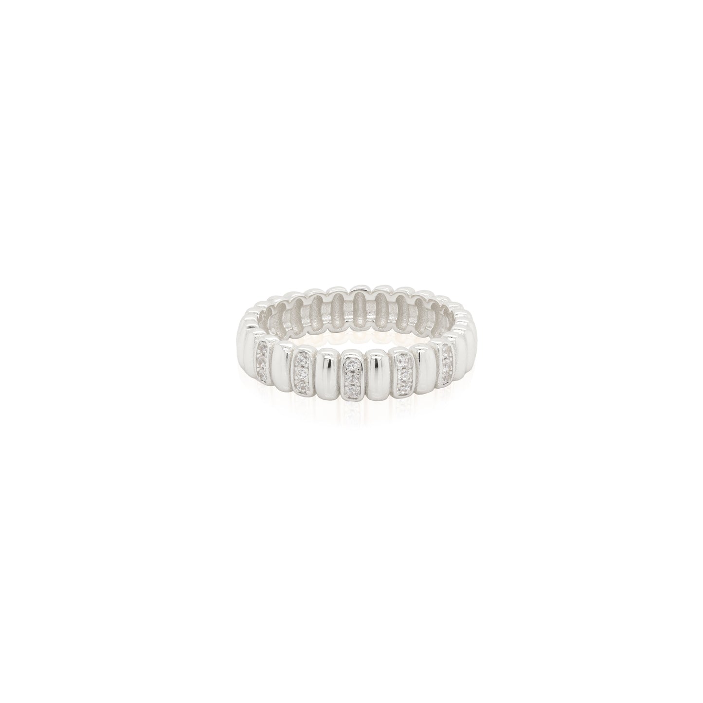 Cz Alternating Bar Ring