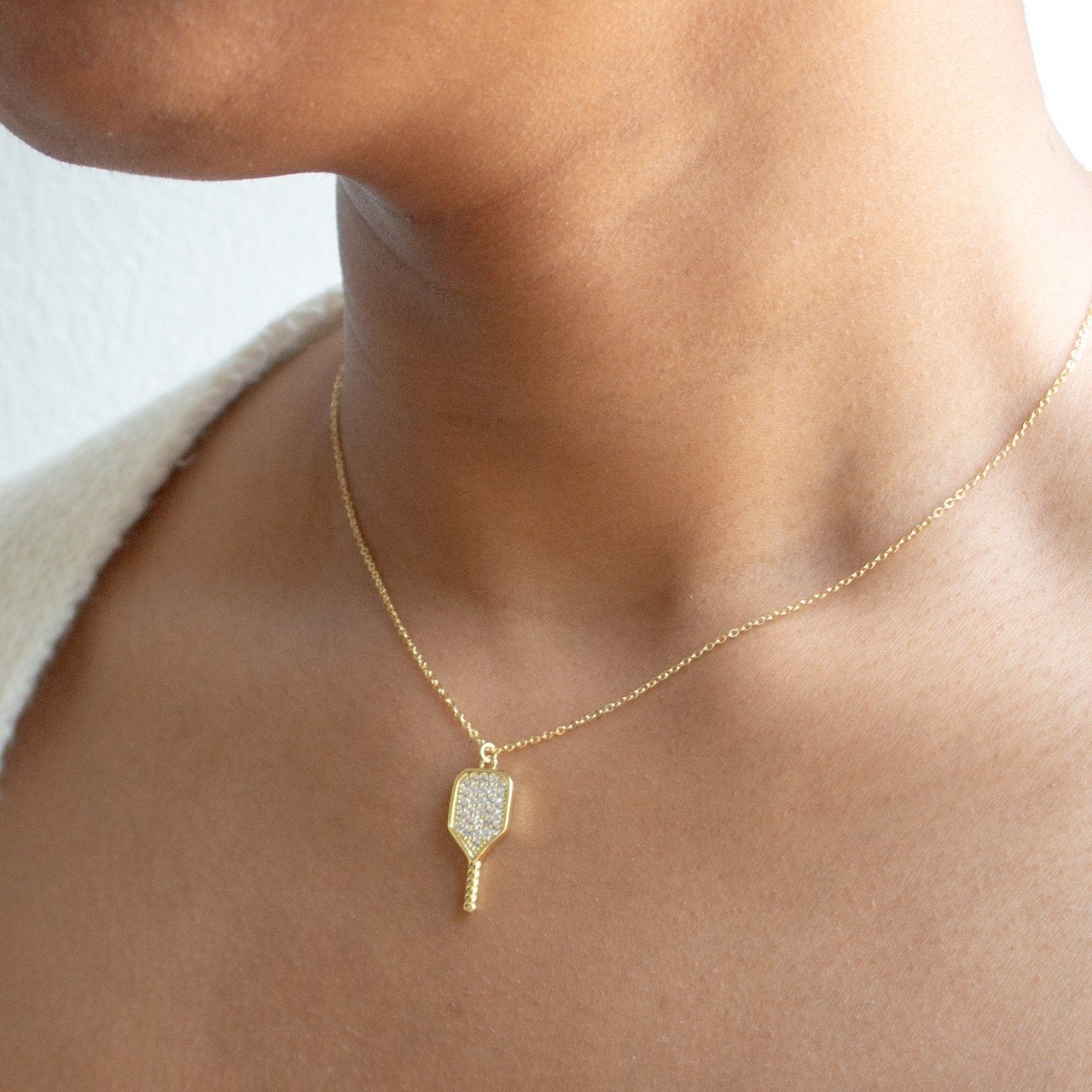 Sparkly Pickleball Necklace