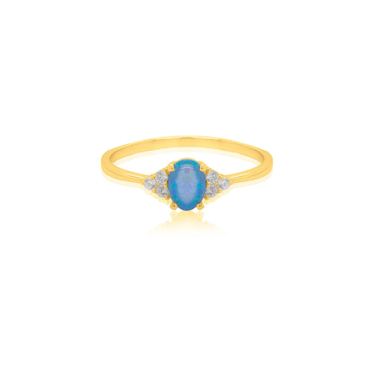 Blue Opal Ring