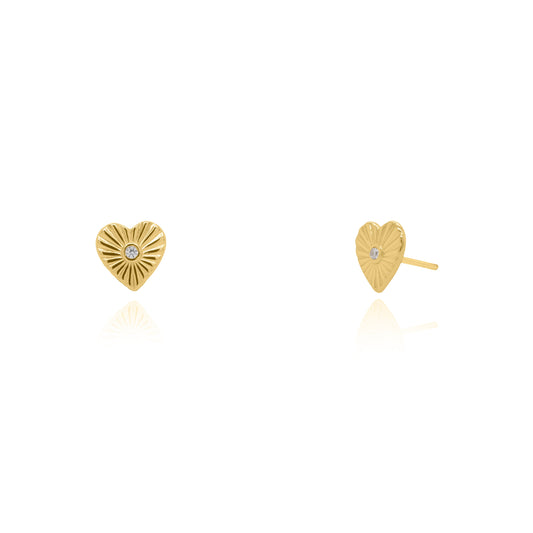 Heart Sunbeam Studs