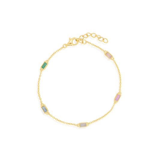 Multi-Colour Baguette Bracelet