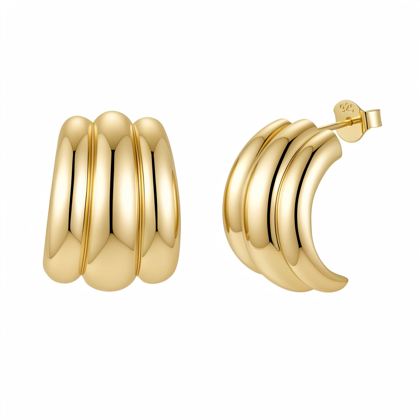 Triple Wave Chunky Studs