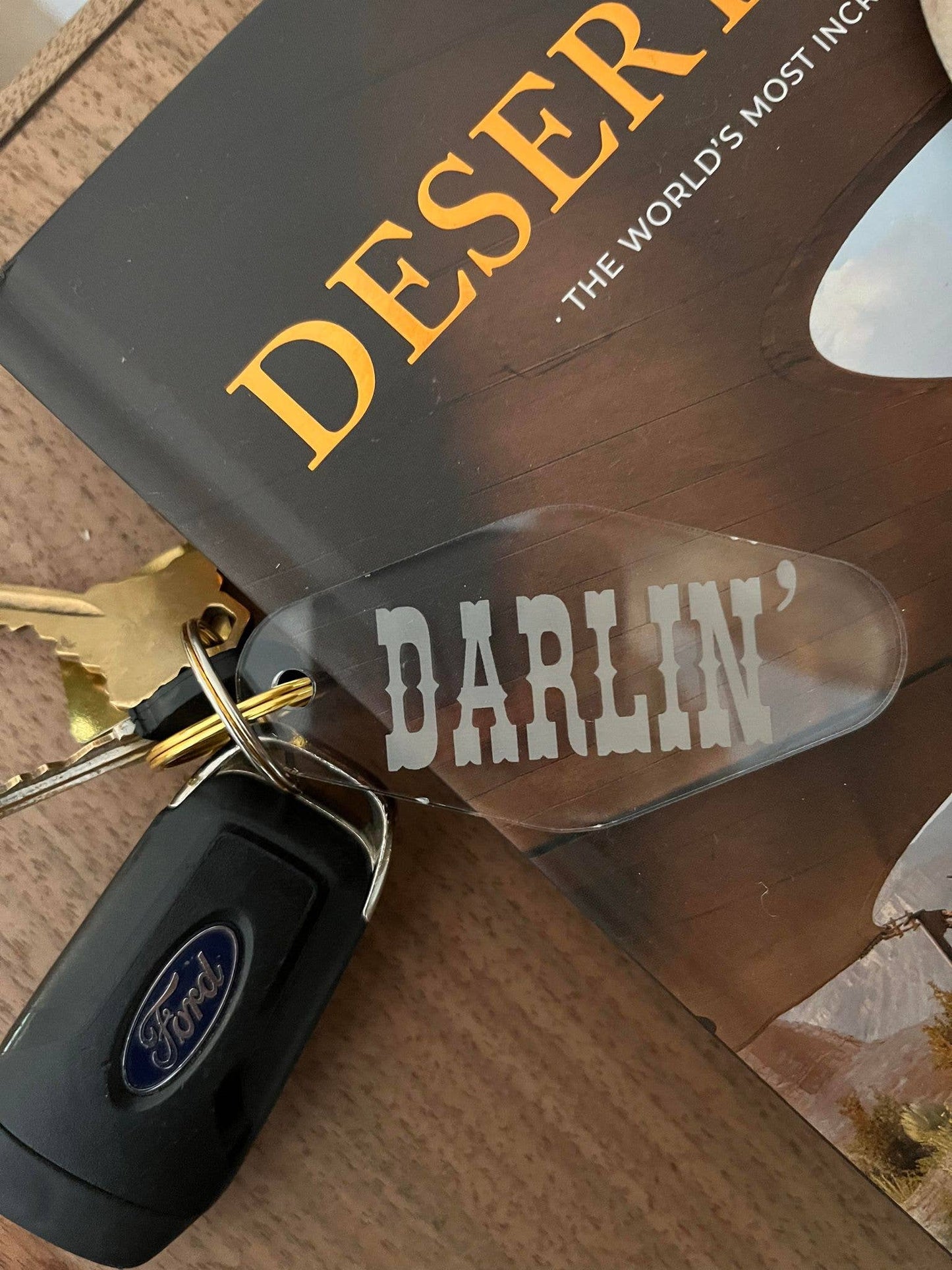Darlin' Keychain Western Keychains Western Accessory: Gold