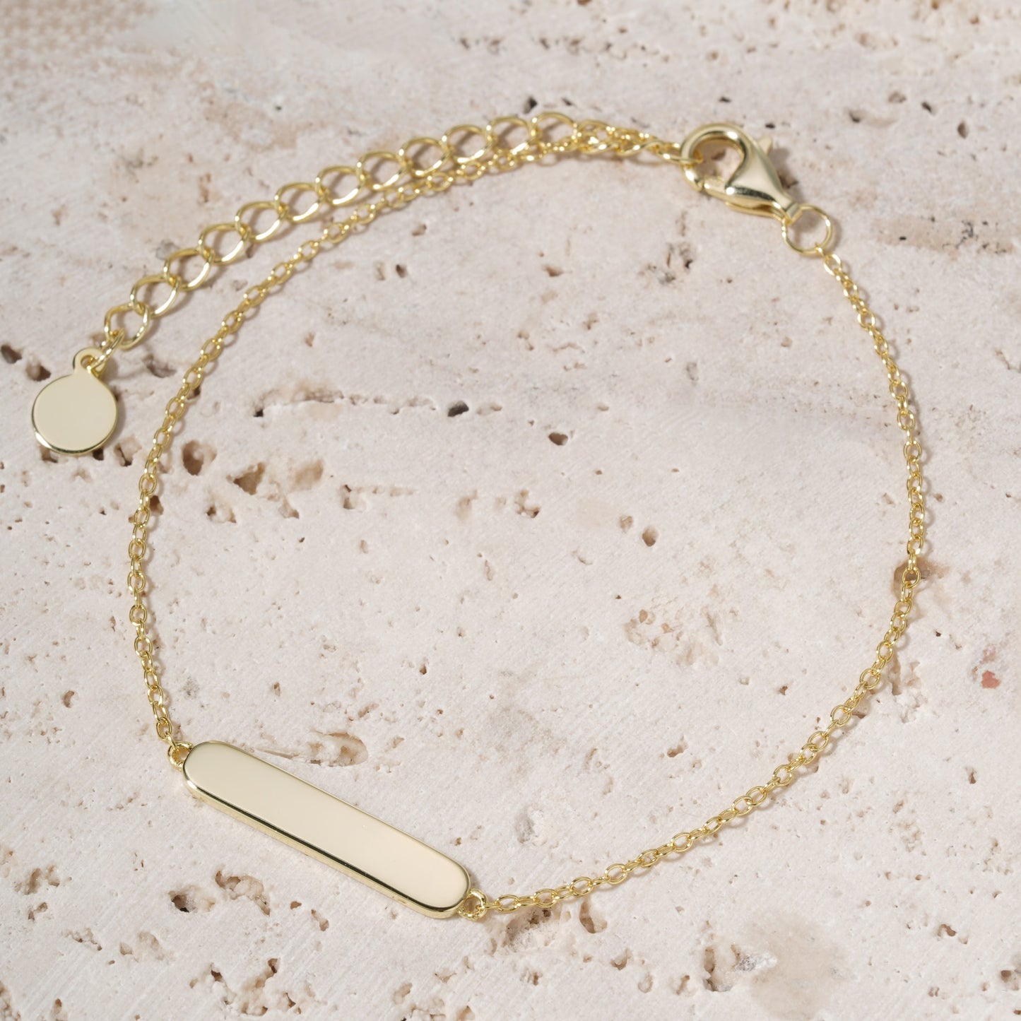 Engravable Delicate Bar Bracelet