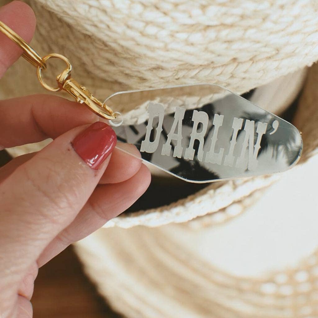 Darlin' Keychain Western Keychains Western Accessory: Gold