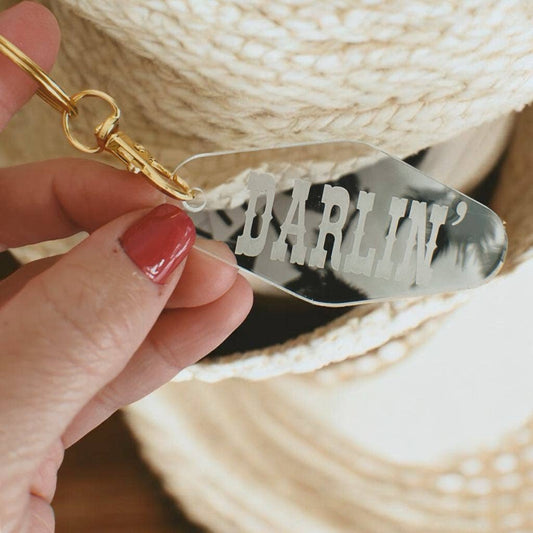 Darlin' Keychain Western Keychains Western Accessory: Gold