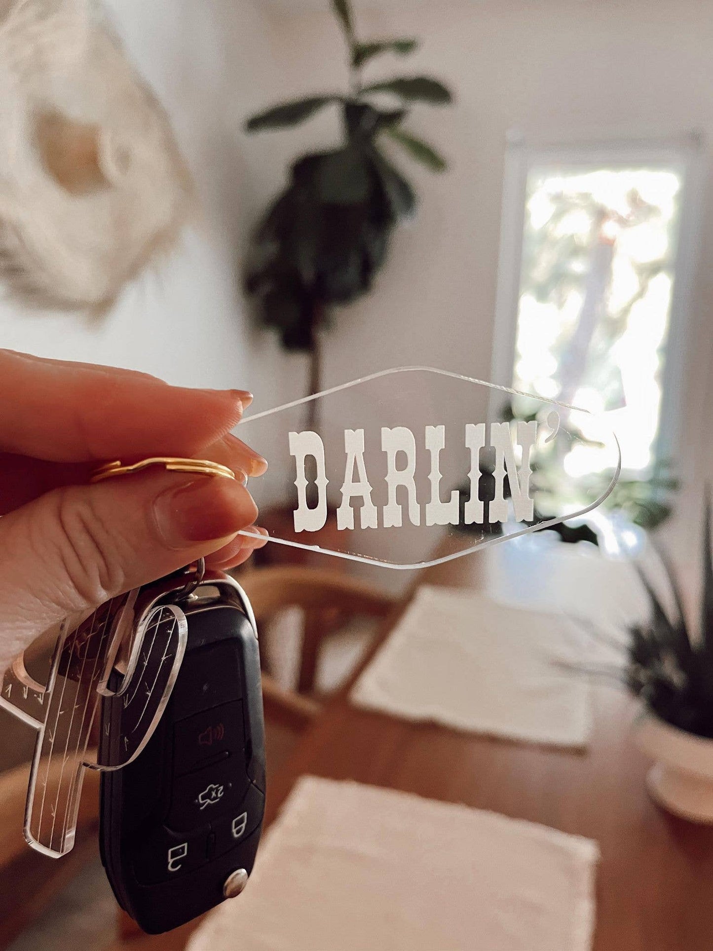 Darlin' Keychain Western Keychains Western Accessory: Gold