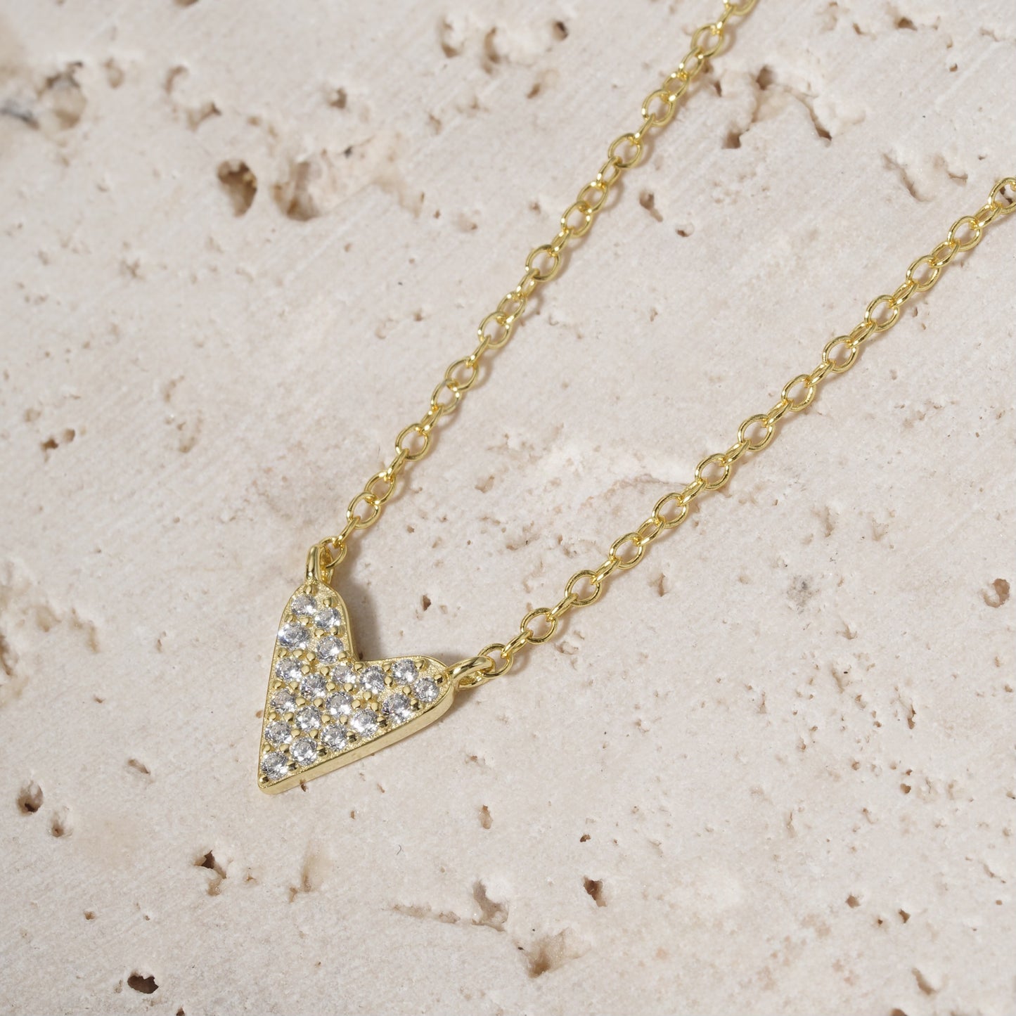 Mini Sparkly Heart Necklace