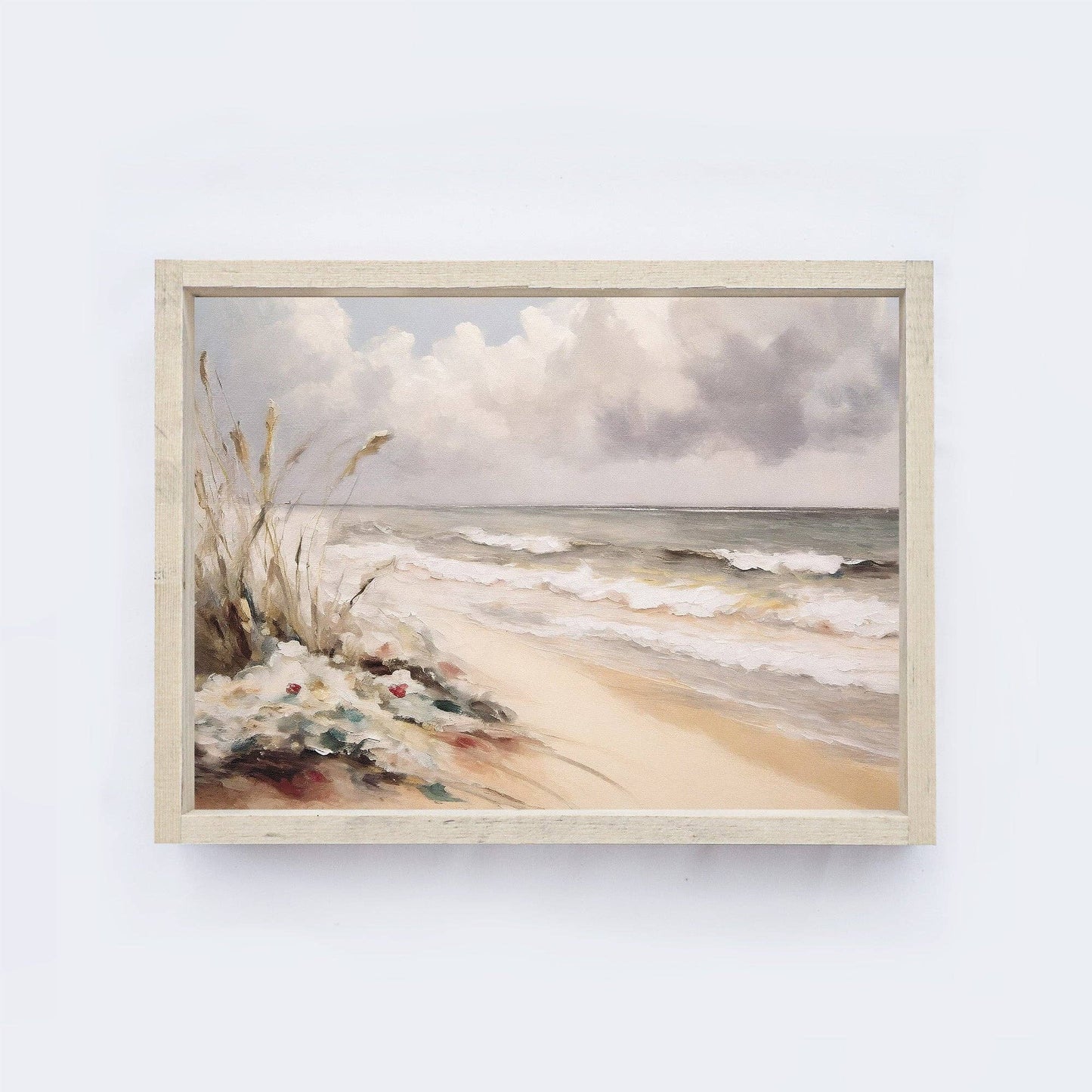 Vintage Print Framed | Seaside Painting A21: Aged Farmhouse / 8.5x7"